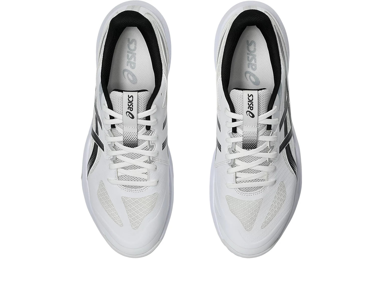 Innebandyaskor Asics Gel-Tactic 13 framvy i vit med snören och logodetaljer