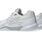 Innebandysko Asics Gel-Tactic 13 W, sidovy, vit ovandel med gråa paneler