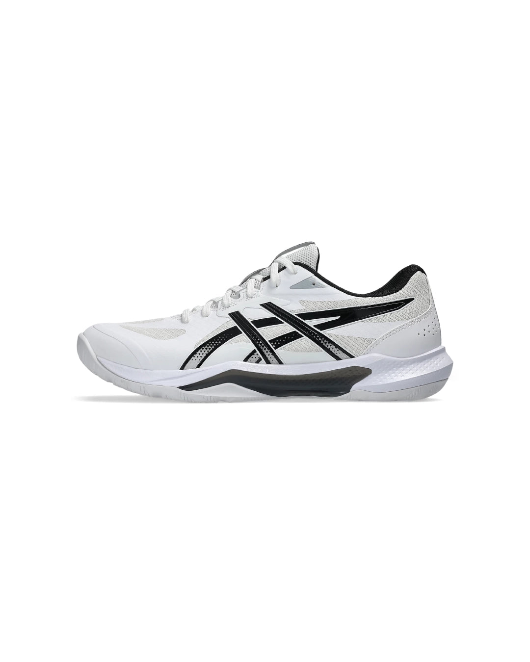 Innebandyaskor Asics Gel-Tactic 13 i vit/svart, snörning och låg ovandel