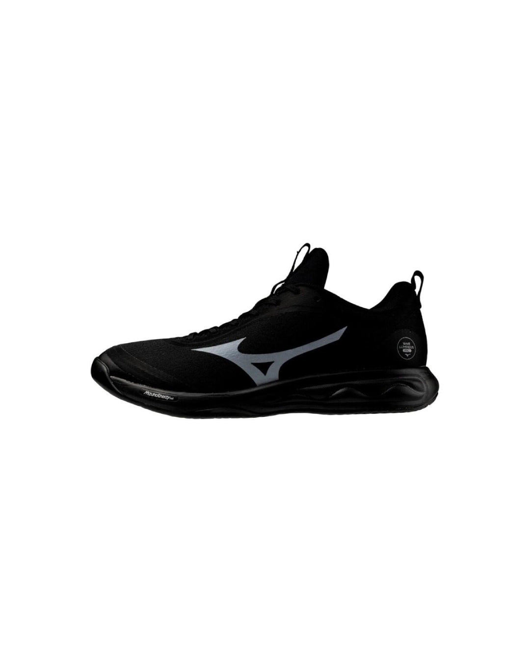 Svart innebandysko Mizuno Wave Luminous Pro U med snörning och lätt dämpning