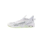 Innebandysko Mizuno Wave Mirage 5 W i vit med limegröna detaljer