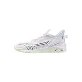 Innebandysko Mizuno Wave Mirage 5 W i vit med limegröna detaljer