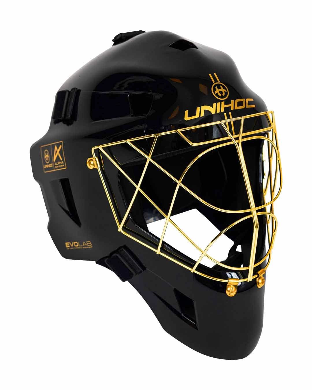 Målvaktshjälm UNIHOC ALPHA PRIME EVOLAB BLACK