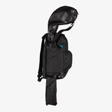 Backpack with stick holder
